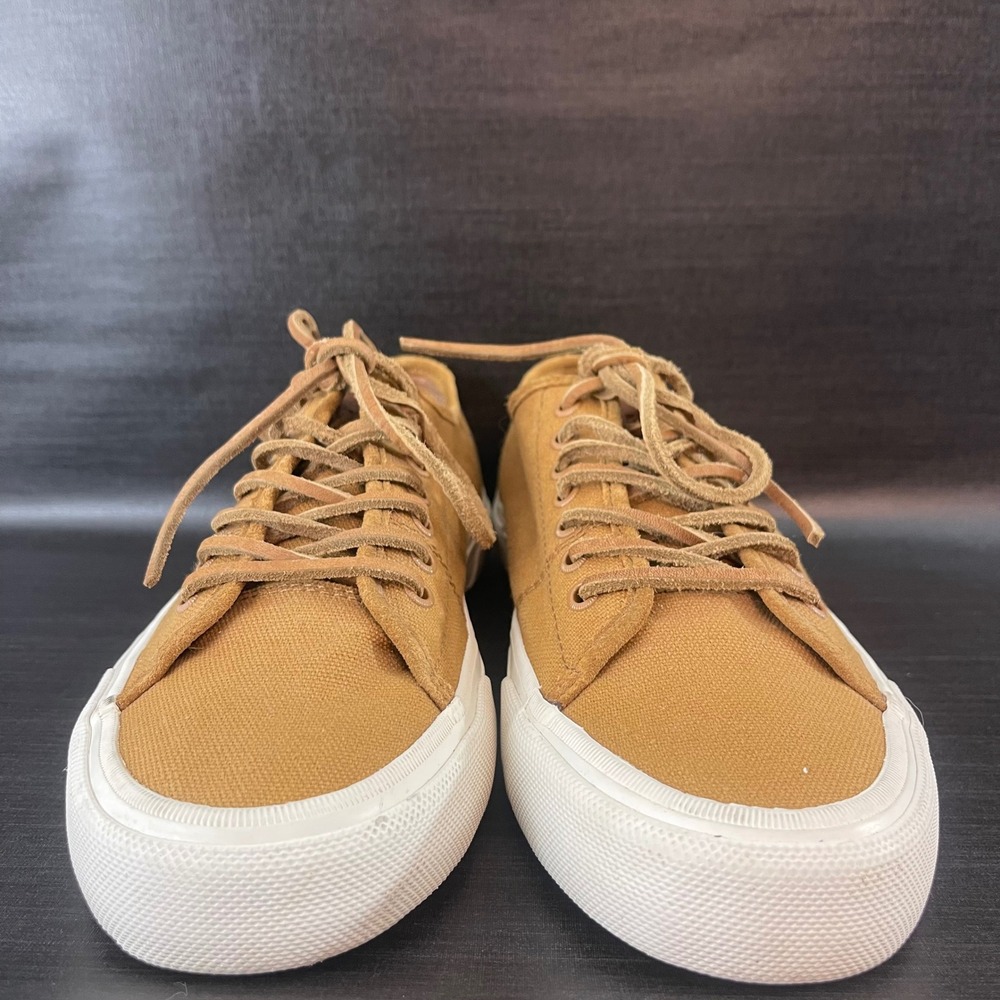 Frye Ludlow Canvas Low Top Sneakers Mens Size 11 Cognac Brown Casual Shoes - Picture 2 of 9